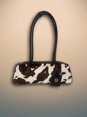 House of Harlow 1960 Genuine Calf Hair Cow Print Shoulder Bag Leather NWT